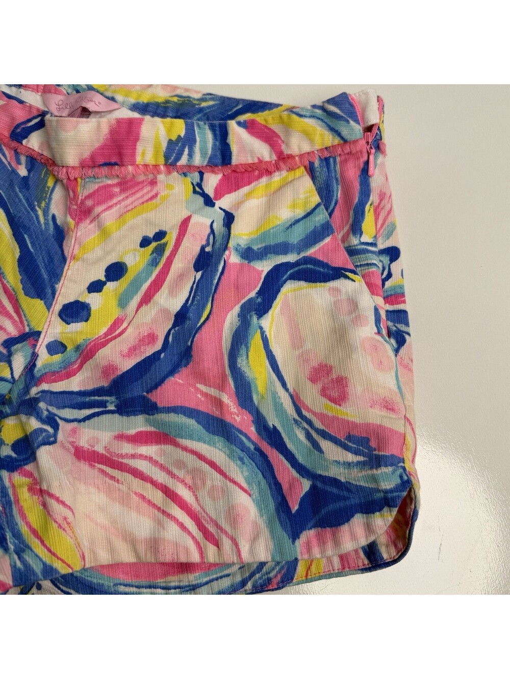 Lilly Pulitzer Women’s Sz 00 Pink Adie Swept By The Tide Shorts Beach Vacation - Picture 3 of 9
